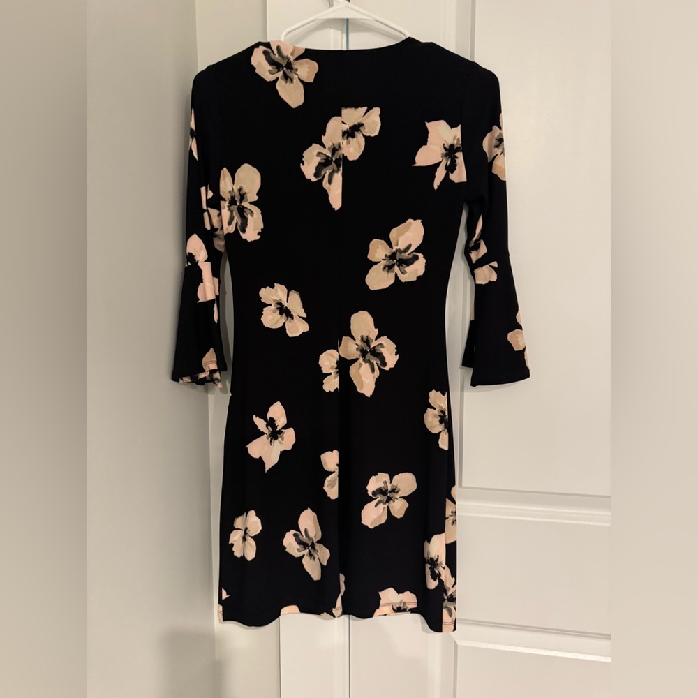 Tommy Hilfiger Black and Cream Floral Mini Dress